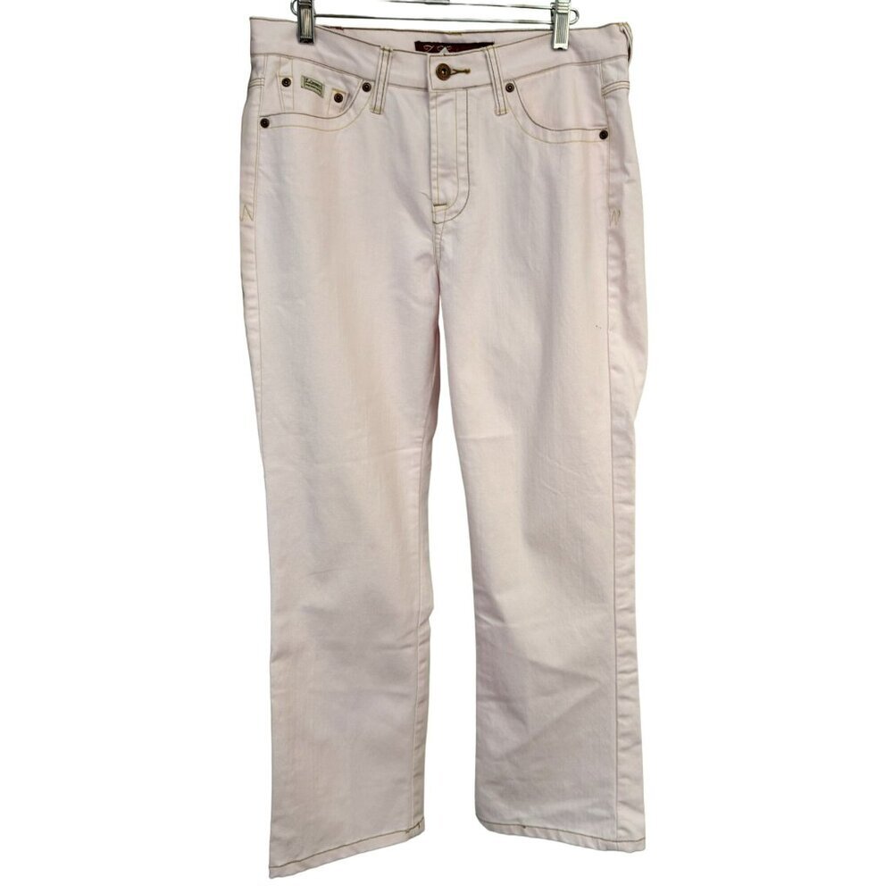 Z. Cavaricci Vintage 90's Pale Pink Cotton Stretch Boot Cut Jeans Pockets Sz 10